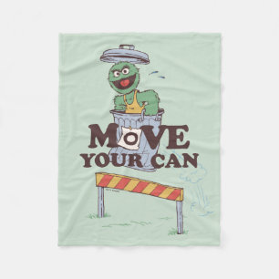 Couverture Polaire Rue Sésame   Oscar the Grouch Move Your Can