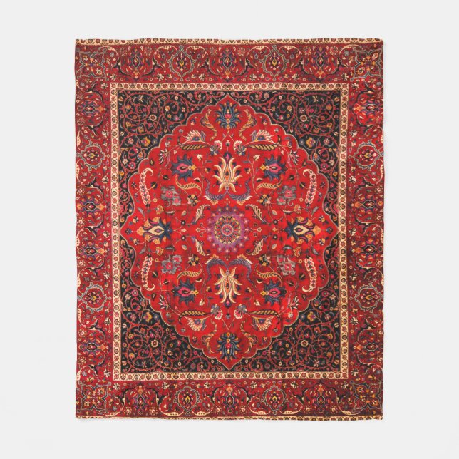 Couverture Polaire Rug perse rouge de Mashhad (Devant)