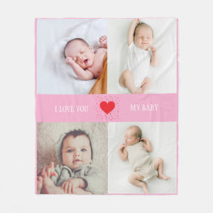 Couverture Polaire Rustic Country Nouveau bébé Photo personnalisée Co