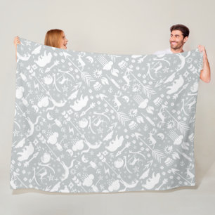 Couverture Polaire Rustic Owl Bear Deer Fox Woodland Créature Motif