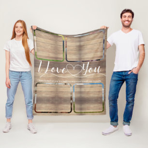 Couverture Polaire Rustic Spring Love Couples Collage photo