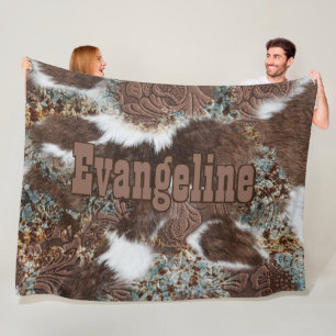 Couverture Polaire Rustic Western Pays Cowboy Nom