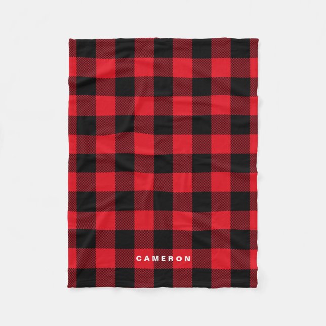 Couverture Polaire Rustique Rouge Plaid Motif vacances personnalisées (Devant)