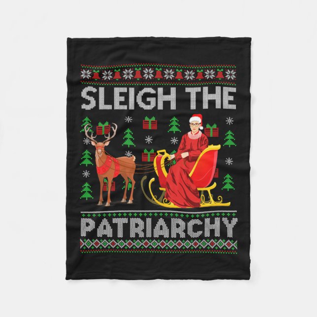 Couverture Polaire Ruth Bader Ginsburg Rbg Xmas Sleigh P (Devant)