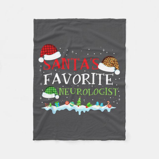 Couverture Polaire s Favorite Santa Neurologist Fun (Devant)