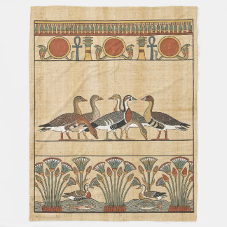 Couverture Polaire Sacred Meidum Geese & Nile Lotus Ancient Egyptian