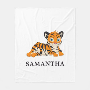 Couverture Polaire Safari de jungle sauvage personnalisé Tigre