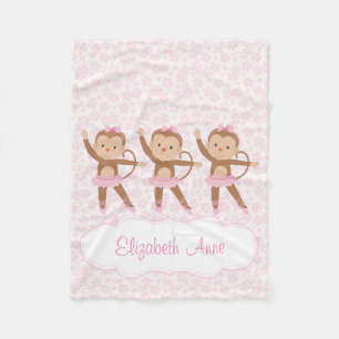 Couverture Polaire Safari floral personnalisé Ballerina