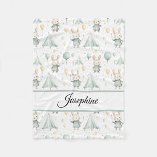 Couverture Polaire Sage Bunny Dreams Bébé Personnalisé