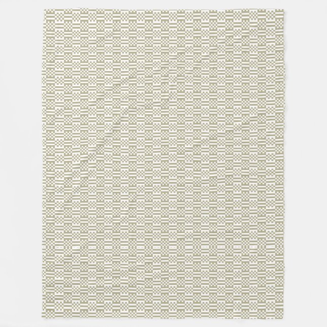 Couverture Polaire Sage Green Geometric Pattern Fleece Blanket (Devant)