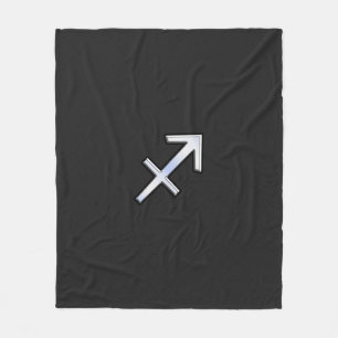 Couverture Polaire Sagittarius moderne Zodiac Sign on Snake Skin