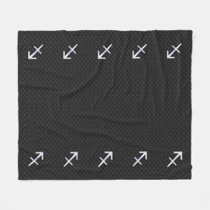 Couverture Polaire Sagittarius moderne Zodiac Sign on Snake Skin