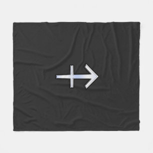 Couverture Polaire Sagittarius moderne Zodiac Sign on Snake Skin