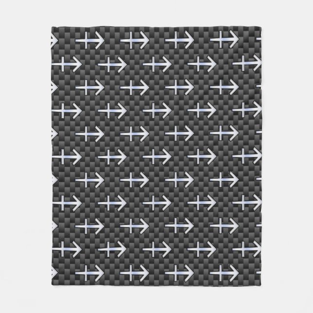 Couverture Polaire Sagittarius SIGNE Zodiaque Style fibre de carbone (Devant)