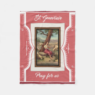 Couverture Polaire Saint de fille de St Genevieve religieux