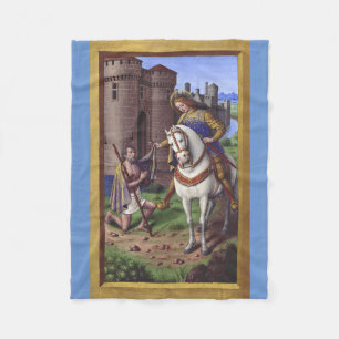 Couverture Polaire Saint Martin de Tours coupant son manteau en deux