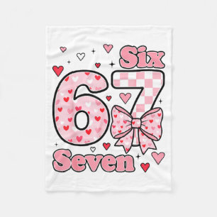 Couverture Polaire Saint-Valentin à carreaux Mignon Six Sept 6 7 Meme