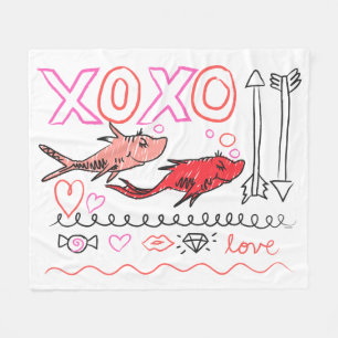 Couverture Polaire Saint-Valentin de Dr. Seuss Conception XOXO