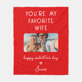 Couverture Polaire Saint Valentin Photo Vous êtes ma femme préférée
