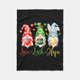 Couverture Polaire Saint-Valentin Saint-Patrick Pâques Amour Chance E