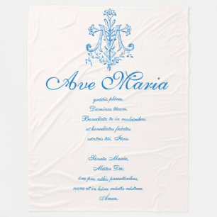 Couverture Polaire Sainte Vierge Marie Hail Marie Ave Maria Prière