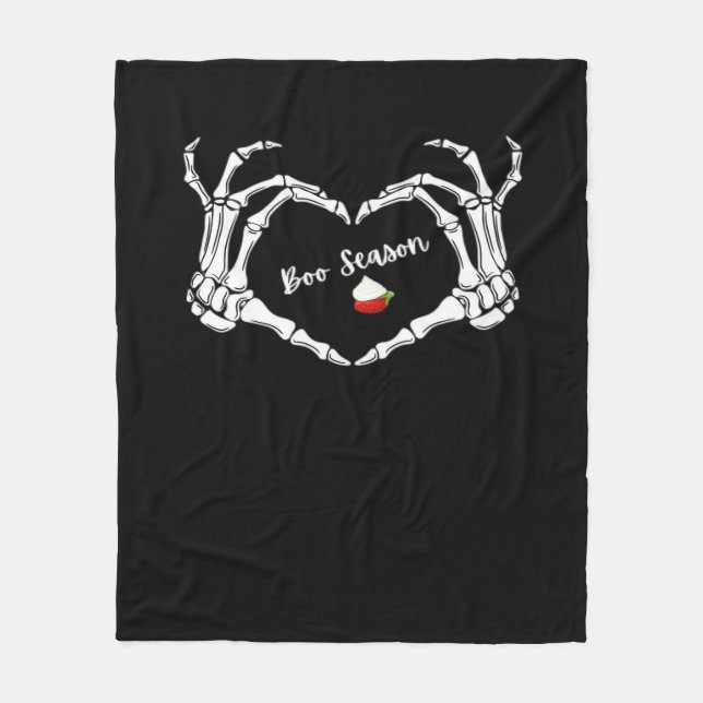 Couverture Polaire Saison classique Skeleton Hand Heart (Devant)