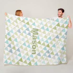 Couverture Polaire Salle de garçon personnalisée Motif Teepee moderne