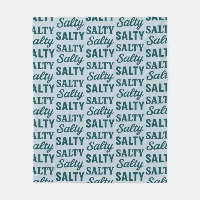 Couverture Polaire Salty Life Coastal Lover - Teal Blue Graphic Print (Devant)