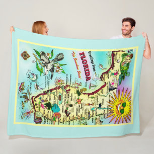 Couverture Polaire Salutations colorées de Floride