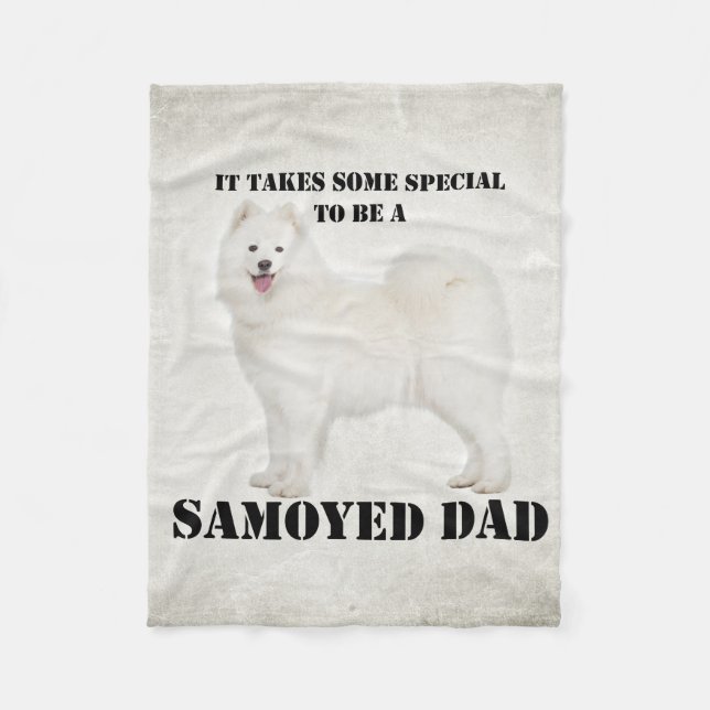 Couverture Polaire Samoyed Papa Fleece Blanket (Devant)