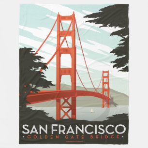 Couverture Polaire San Francisco, CA - Golden Gate Bridge