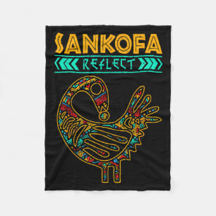 Couverture Polaire Sankofa Histoire Noire Afro Fierté Africaine Homme
