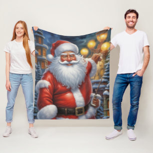 Couverture Polaire Santa Clause Joyeux Noël Bonne année