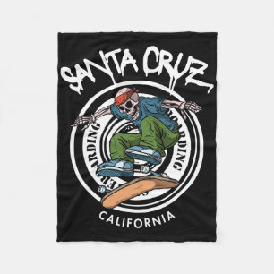 Couverture Polaire Santa Cruz Skateur Laid Back Californie Squelette 