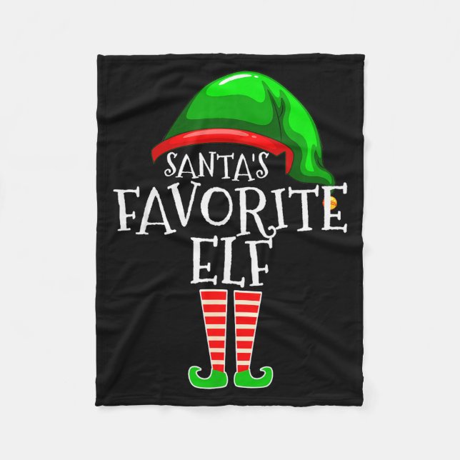 Couverture Polaire Santa's Favorite Elf Group Matching Family Christm (Devant)