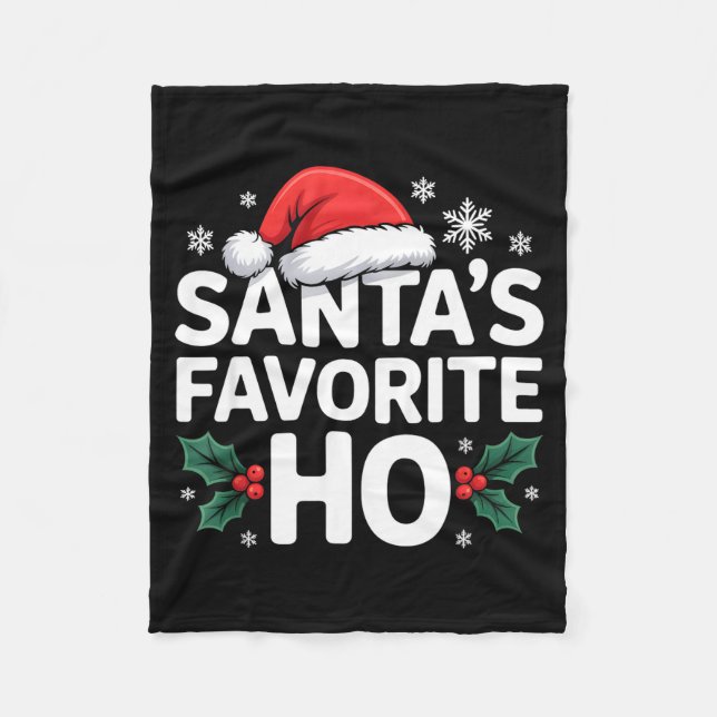 Couverture Polaire Santa's Favorite Ho Tee Funny Christmas Graphic  (Devant)