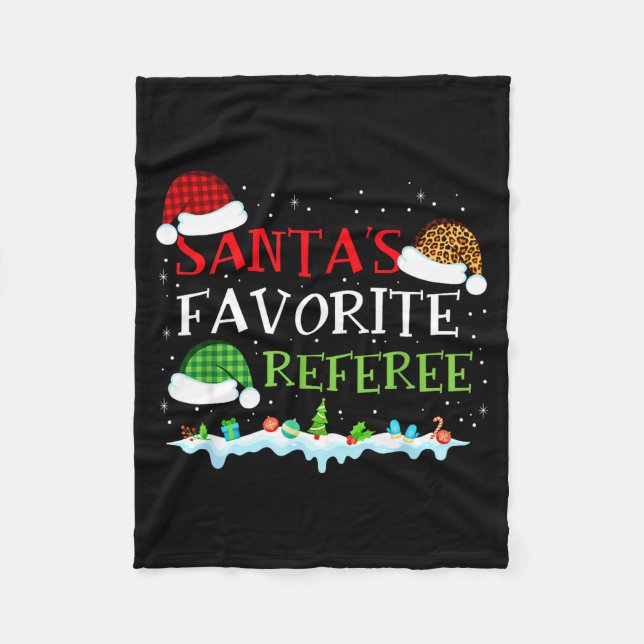 Couverture Polaire Santa's Favorite Referee Fun Christmas  (Devant)