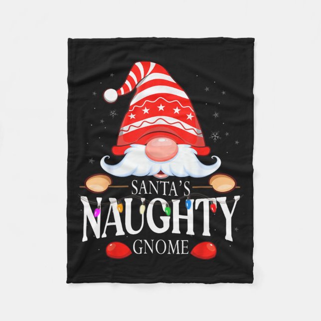 Couverture Polaire Santa's Naughty Gnome Matching Christmas Pajama  (Devant)