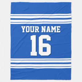 Couverture Polaire Sapphire Blue White Sports Jersey