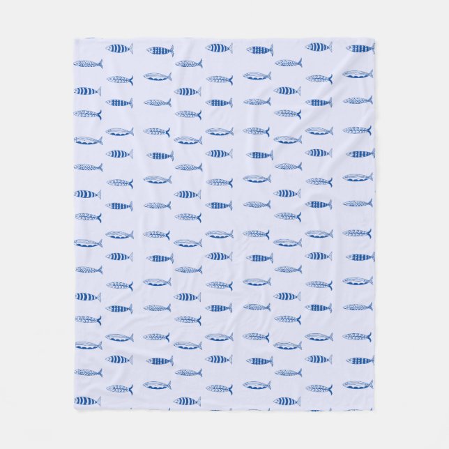 Couverture Polaire Sardines Pattern (Devant)