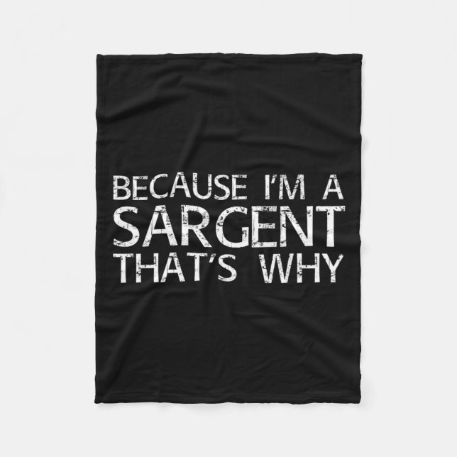 Couverture Polaire Sargent Gift Funny Surname Family Tree Birthday Re (Devant)