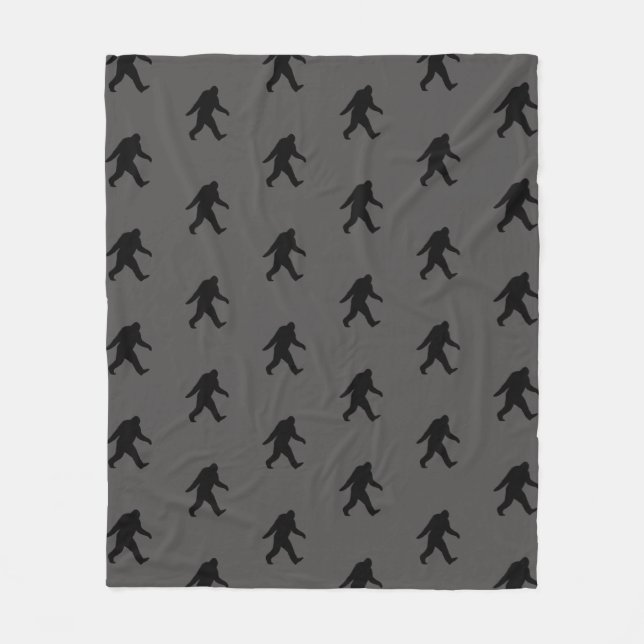 Couverture Polaire Sasquatch Motif des silhouettes de Bigfoot (Devant)