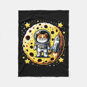 Couverture Polaire Sassy Space Cat - Un astronaute sur une quête de l