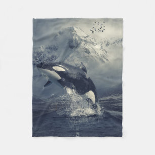 Couverture Polaire Sauts de baleines tueuses sauvages