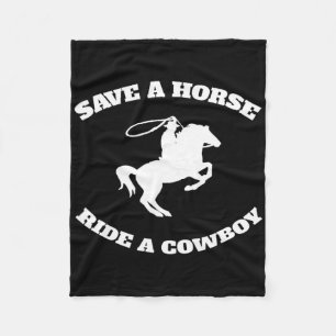 Couverture Polaire Sauvez Un Cheval Et Marcher Un Cowboy Est Mon Chev
