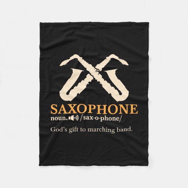 Couverture Polaire Saxophone - Saxophone - Définition (Devant)