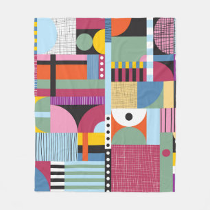 Couverture Polaire Scandinavian colorful pattern