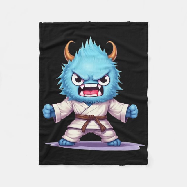 Couverture Polaire Scary Martial Arts Fighter Karate Boxer Comt Kung (Devant)