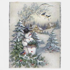 COUVERTURE POLAIRE SCÈNE ANCIENNE DE NOËL