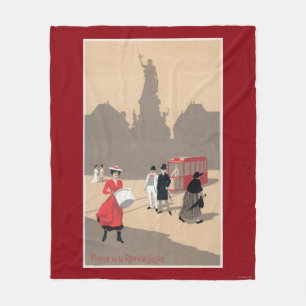 Couverture Polaire Scène d'art déco de Place de la Republique